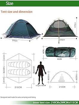 Camppal 2人用 4シーズン用 バックパッキングテント Camppal is your best outdoor camping companion!